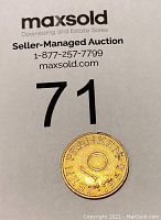 Photo of the coin's obverse showing denomination and year '10 Franken 1954'.