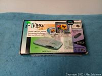 Front view of unopened original box of Focus i-View Gold PC to TV video converter device