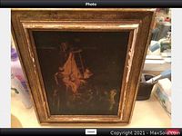 Front view of framed print showing image and frame