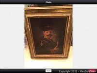 Full view of framed portrait print showing the entire artwork and frame.