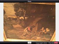 General view of the painting showing the landscape and figures