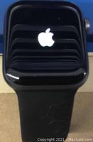 Apple Watch booting with Apple logo on display perched on its band