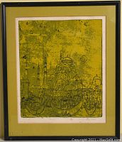 Framed signed print showing full artwork and frame.