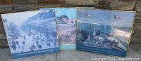 All three framed Metropolitan Museum of Art impressionism posters together, showing their size and condition.