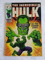 Front cover showing large image of Lo, The Leader, above the smaller Hulk character, with comic title and publication details.
