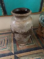 Full view of the Glit Iceland lava glaze vase showing its shape and textured glaze.