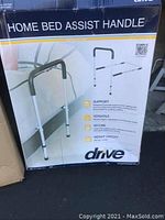 Boxed Drive Home Bed Assist Handle showing product information and features
