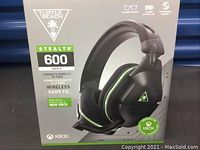 Photo of the Turtle Beach Stealth 600 Gen 2 headset box with Xbox branding and wireless features.