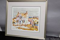 Full view of the framed limited edition print showing the artwork, matting, and silver frame.