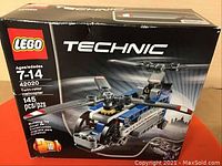 Front view of the sealed LEGO Technic 42020 box showing the twin-rotor helicopter image and branding.