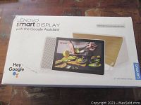 Sealed retail box showing Lenovo Smart Display packaging