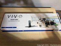 Box of VIVO MOUNT-KB03 keyboard tray showing the product image and branding.