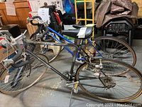 Panasonic Sport 500 bike in foreground; Schwinn Sprint in background showing the two bikes together.