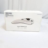 Box of IPL hair removal device showing product image and product name 'Hair Removal' with model indicators A/M S FLASH.