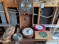 View of all six items displayed together including clocks and weather gauges