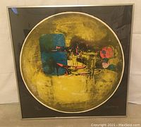 Front view of framed lithograph