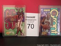 Two Grant Hill basketball subset cards displayed side by side, GH 4 and GH 5, with seller lot number.