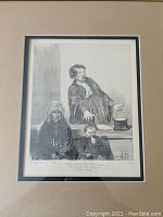 Full view of the framed lithograph print showing the entire image and frame.