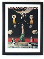 Full front view of framed “Astronaut” print showing frame, mat, and entire image