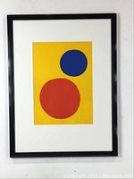 Full front view of framed lithograph.
