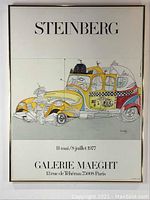 Full front view of framed poster showing overall composition and frame