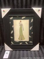 Framed art print titled "Stepping Out" in protective wrapping with a black frame