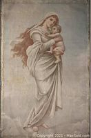 Full view of painting depicting Madonna and Child