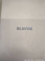 Photo of Blavor brand logo on product.