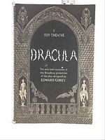 Front cover showing black-and-white spiral-bound cover titled 'Dracula A Toy Theatre'