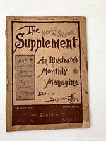 Front cover of the 1886 July-August issue of The Home & School Supplement, an illustrated monthly magazine with brown and beige printed cover.