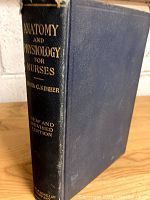 Spine view of the hardcover book showing title 'Anatomy and Physiology for Nurses' and author Diana C. Kimber with publisher 'The Macmillan Company'.
