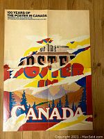 Original exhibition poster for '100 Years of the Poster in Canada' with visible fold lines and good condition