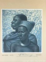 Close-up of signature and title block: 'Zulu Couple South Africa', dated 1959