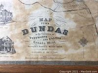 Close-up of the map title block showing the text and publication date 1851.