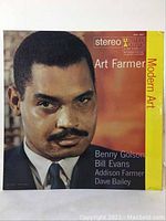 Front cover of Art Farmer Modern Art vinyl LP showing album artwork and artist details.