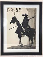Full front view of framed lithograph showing overall appearance.