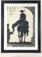 Framed lithograph full view