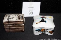 Both trinket boxes side by side showing size, shape, and design contrast