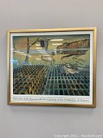 Framed print of Salvador Dali's "Disintegration of the Persistence of Memory", front view showing the artwork and frame.