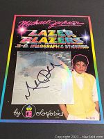 Full front view of Colorforms backing and holographic sticker