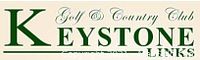 Green “Keystone Links Golf & Country Club” logo on beige background