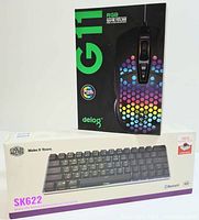 Cooler Master SK622 keyboard box and Delog G11 RGB gaming mouse box