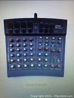Top view of Folio Notepad mixer model RW 5353 showing control knobs and input ports