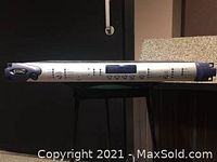 Front view of a silver and blue rack mountable Digidesign Pro Tools Sync I/O synchronization peripheral with digital display, sync button, and control buttons.