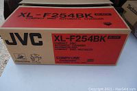Original cardboard box labeled XL-F254BK Compact Disc Automatic Changer, black finish, Compu Link Component branding