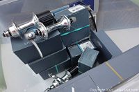 Two silver Shimano Ultegra hubs atop original boxes.