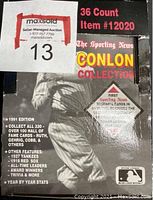 Original box with design and promotional text, showing box condition and pack count