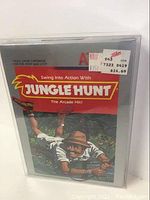 Front of the Jungle Hunt game box with vintage jungle adventure artwork and price sticker