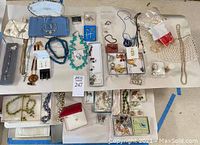 Overview of all jewelry laid out
