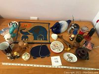 Top view of entire lot showing all items arranged